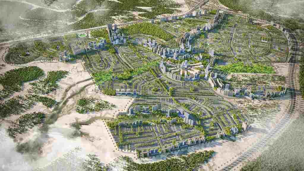 Faisal Town Phase 2 master plan and development view near M-2 Motorway